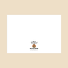Back of landscape greeting card featuring the Per My Therapist logo, Arnold mascot, “Snail Mail Certified,” and permytherapist.com.