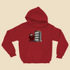 Hoodie featuring a smiling cartoon creature proudly standing beside an overflowing filing cabinet with drawers labeled "Important Stuff," "Other Stuff," "Important Other Stuff," and "Stuff About Stuff."