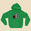 Hoodie featuring a smiling cartoon creature proudly standing beside an overflowing filing cabinet with drawers labeled "Important Stuff," "Other Stuff," "Important Other Stuff," and "Stuff About Stuff."