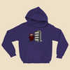 Hoodie featuring a smiling cartoon creature proudly standing beside an overflowing filing cabinet with drawers labeled "Important Stuff," "Other Stuff," "Important Other Stuff," and "Stuff About Stuff."