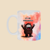 What Is Spontaneity funny mental health mug featuring two monsters joking about scheduling spontaneity.