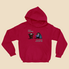 Hoodie featuring two cartoon creatures, one saying “Let’s be spontaneous!” while the other checks a planner and replies, “Hmm... I don’t see ‘spontaneity’ here.”